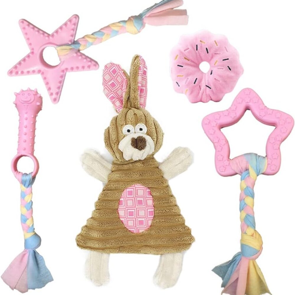 Puppy Toys for Teething, Puppy Chew Toys for Small Dogs, Crinkle Dog Toys Small